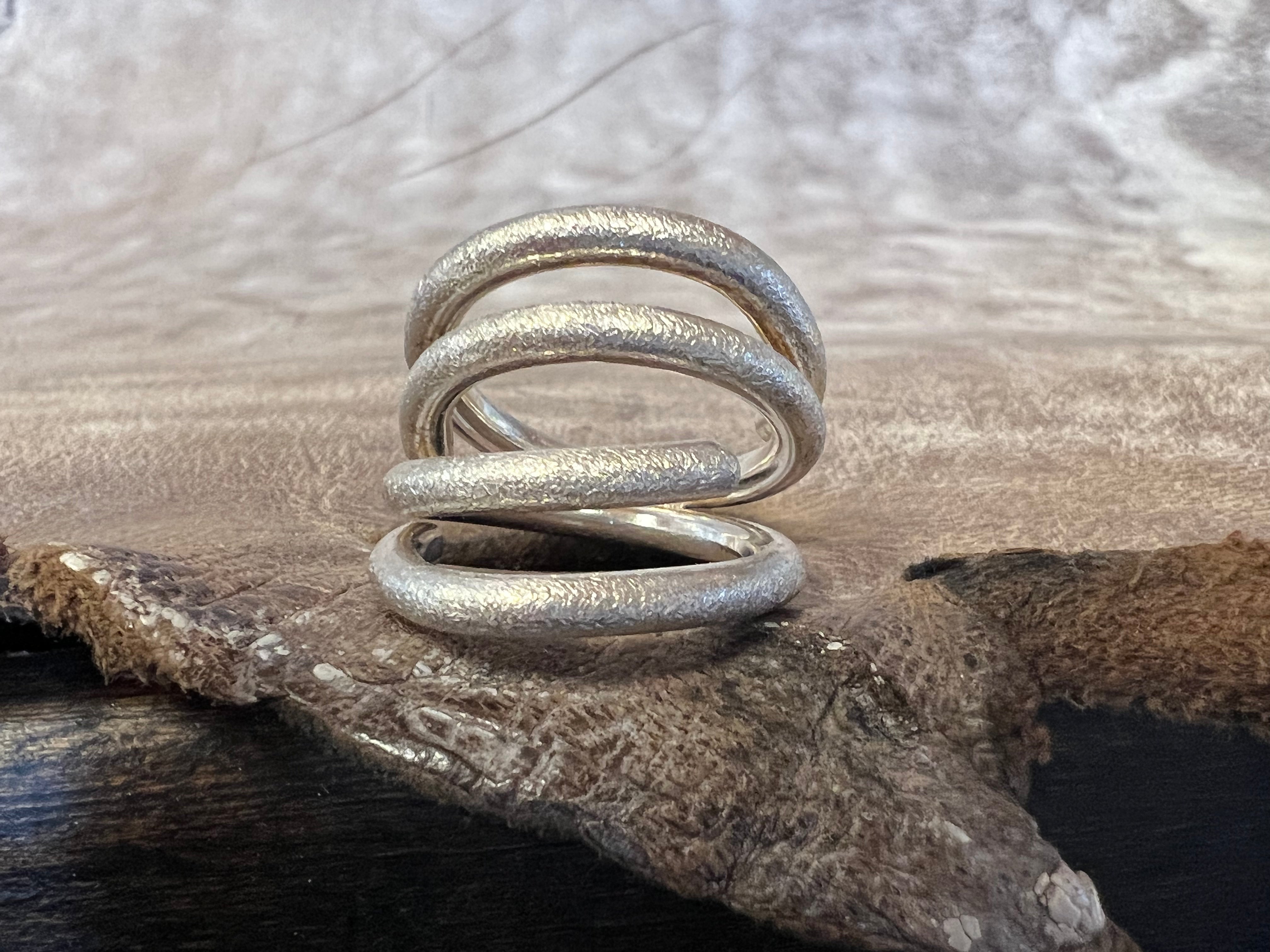 Kraftig sølvring Loop