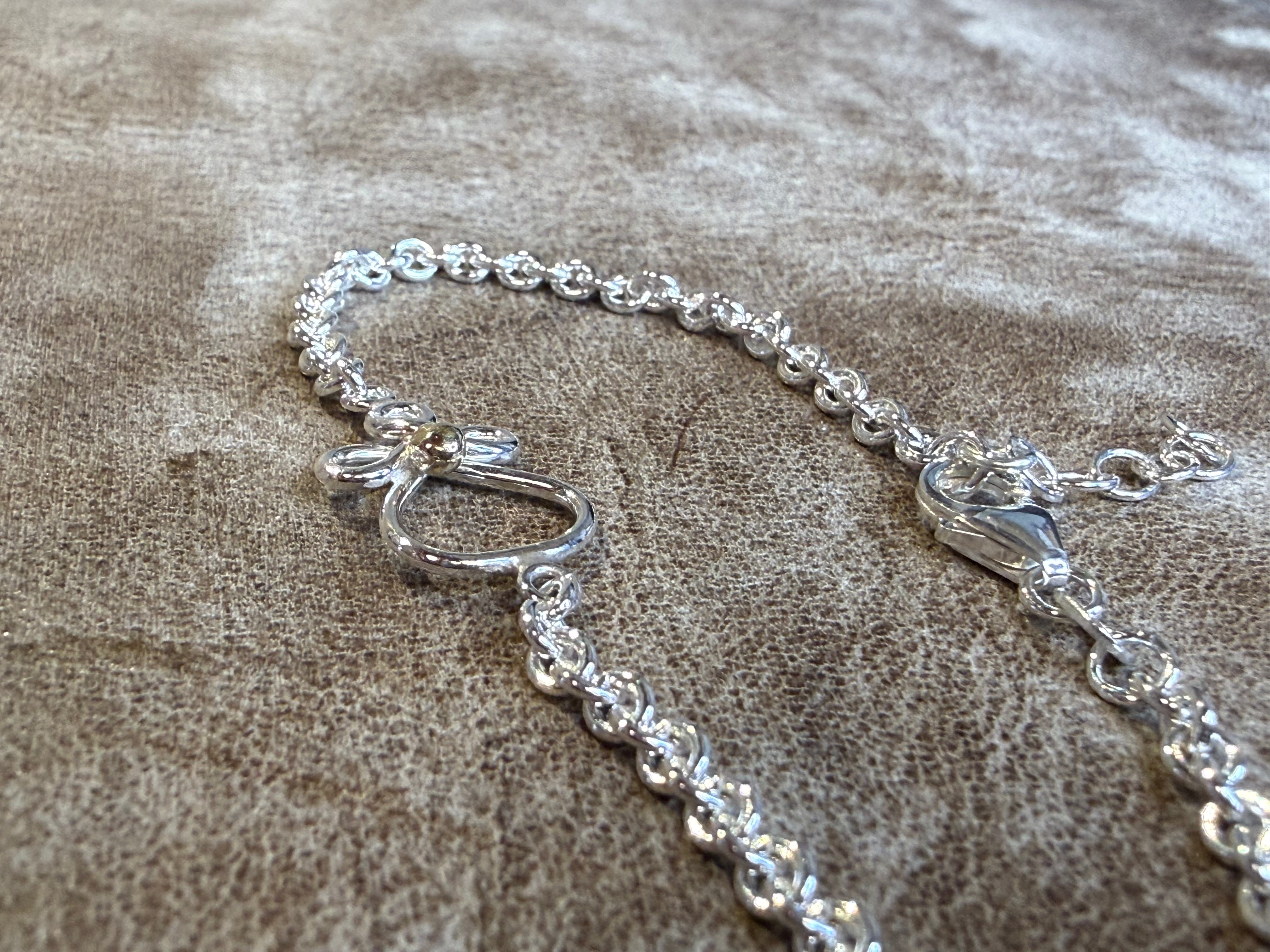 Vesterhavs sølv armbånd engel med et hjerte af guld