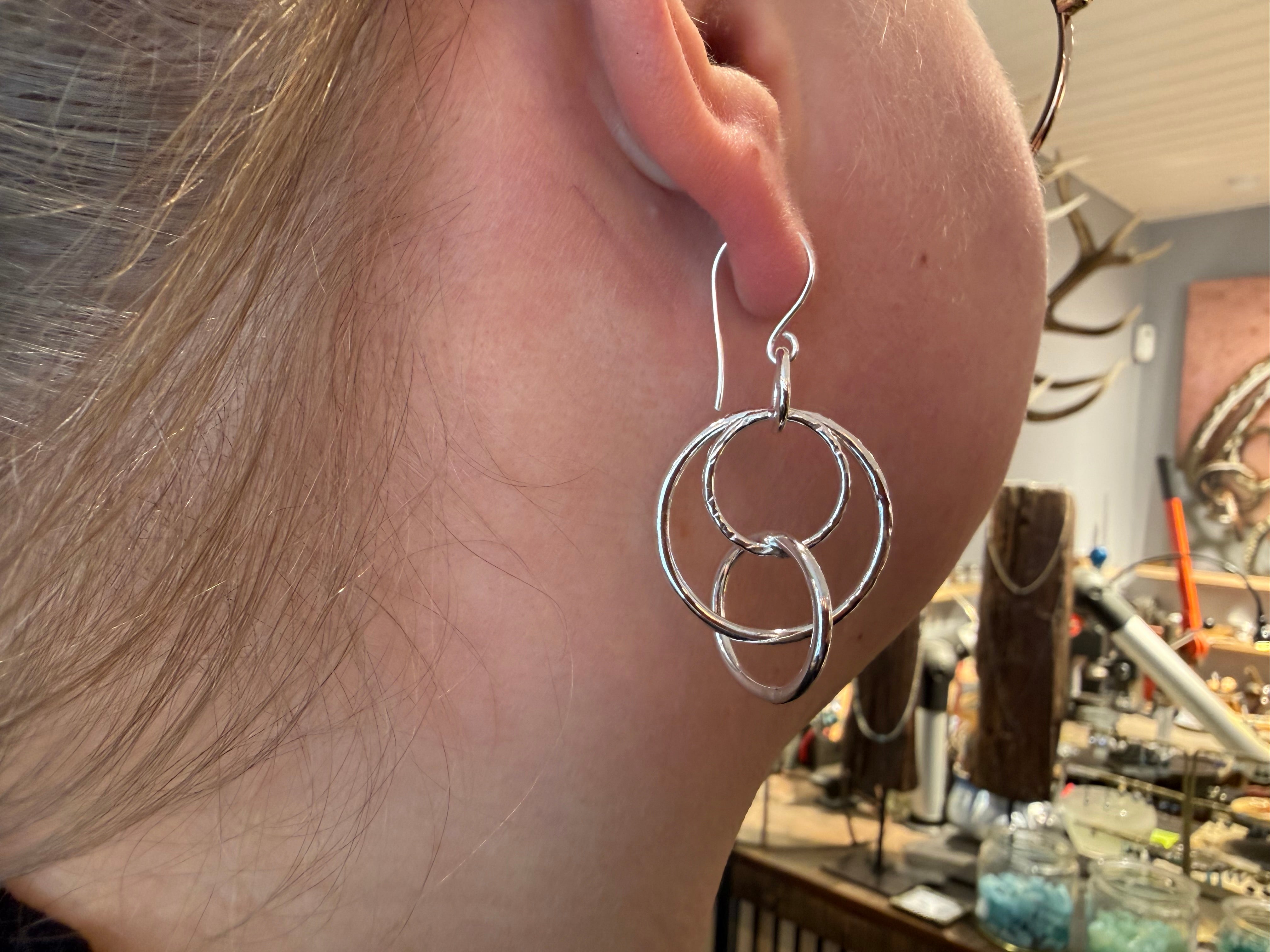 Ringe i ringe ørehængere 4 ringe