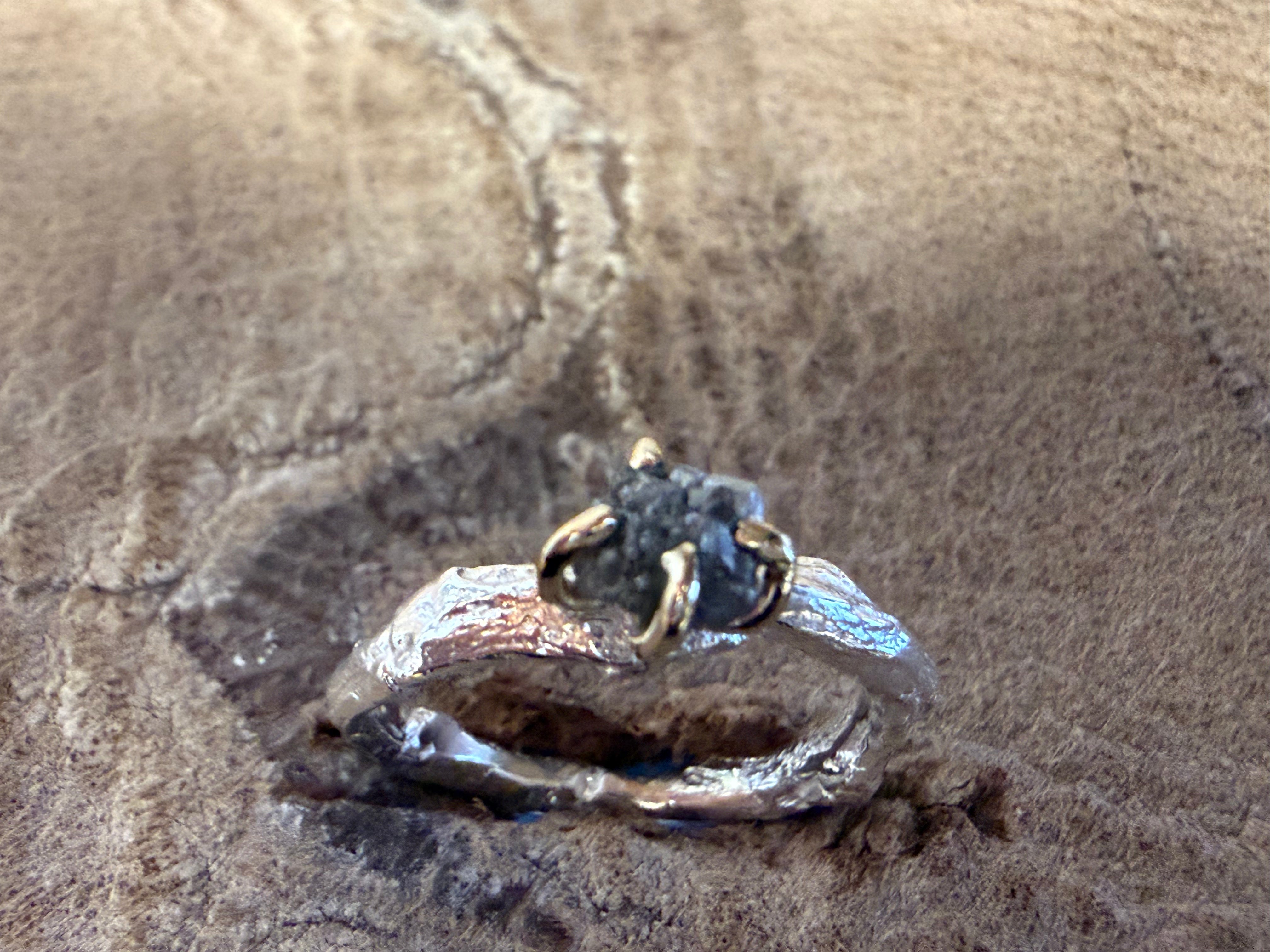 Havtorn ring med rådiamant