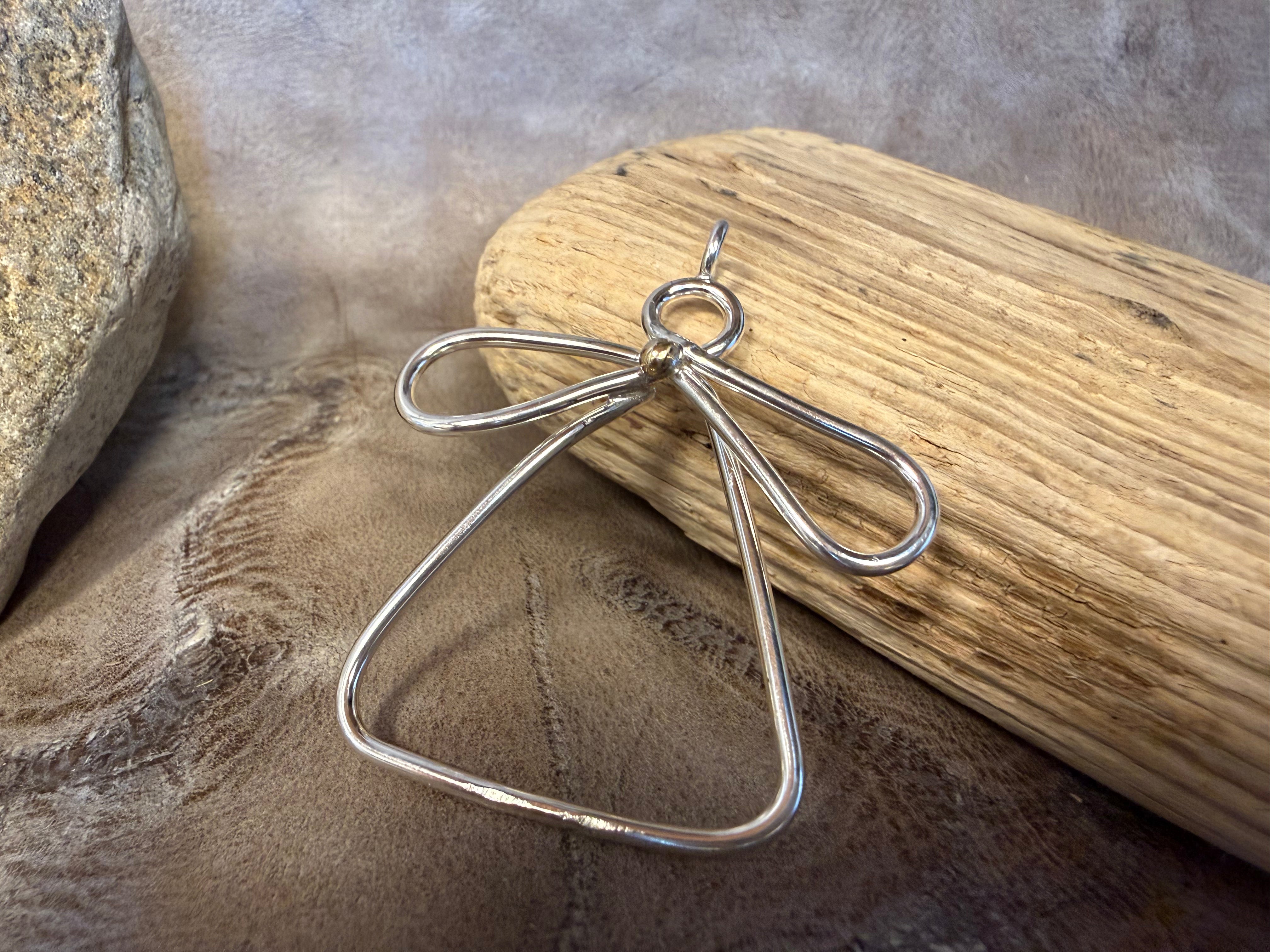 Vesterhavs engel stor sølv med et hjerte af guld