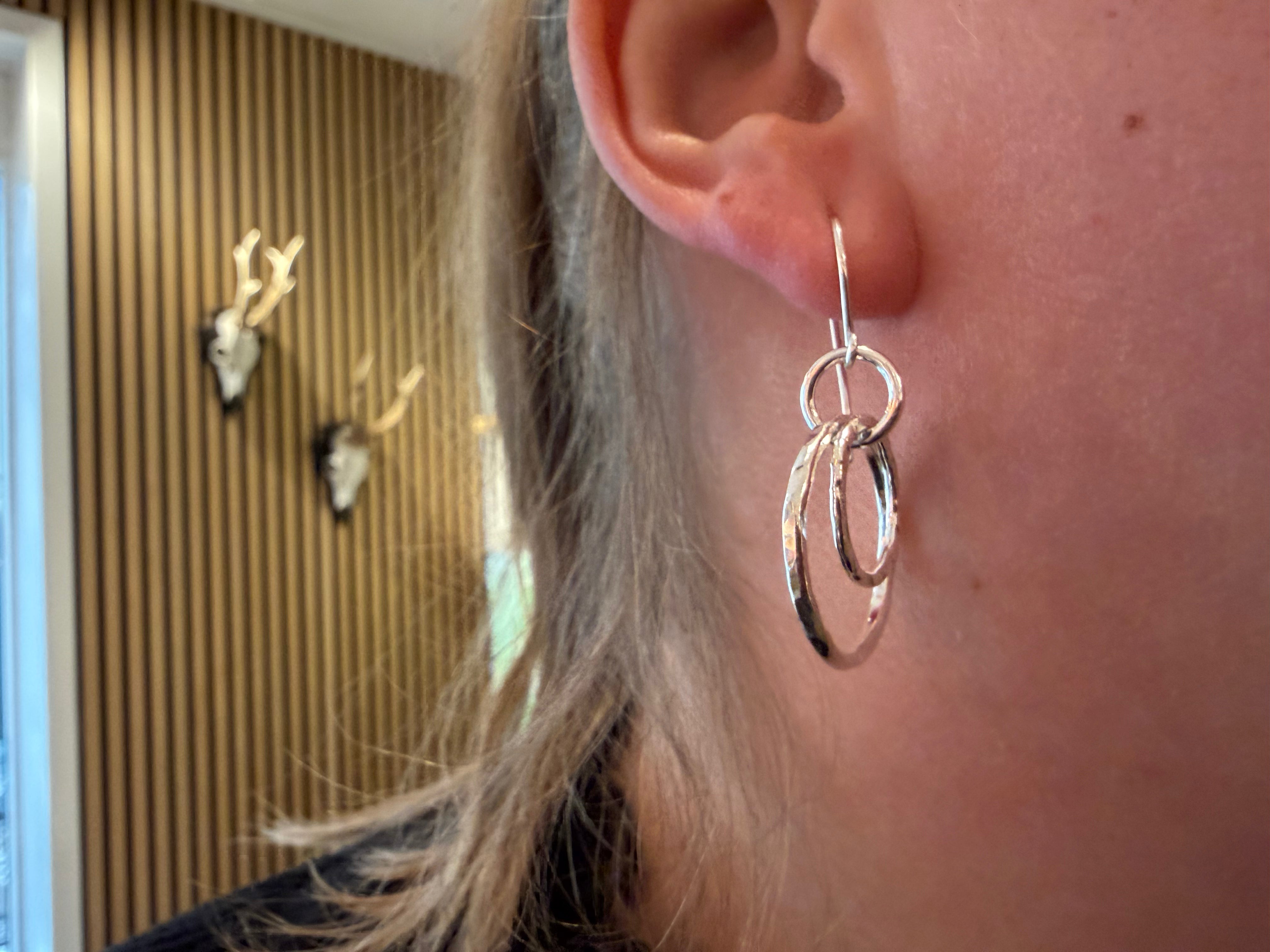 Ringe i ringe ørehængere 3 ringe