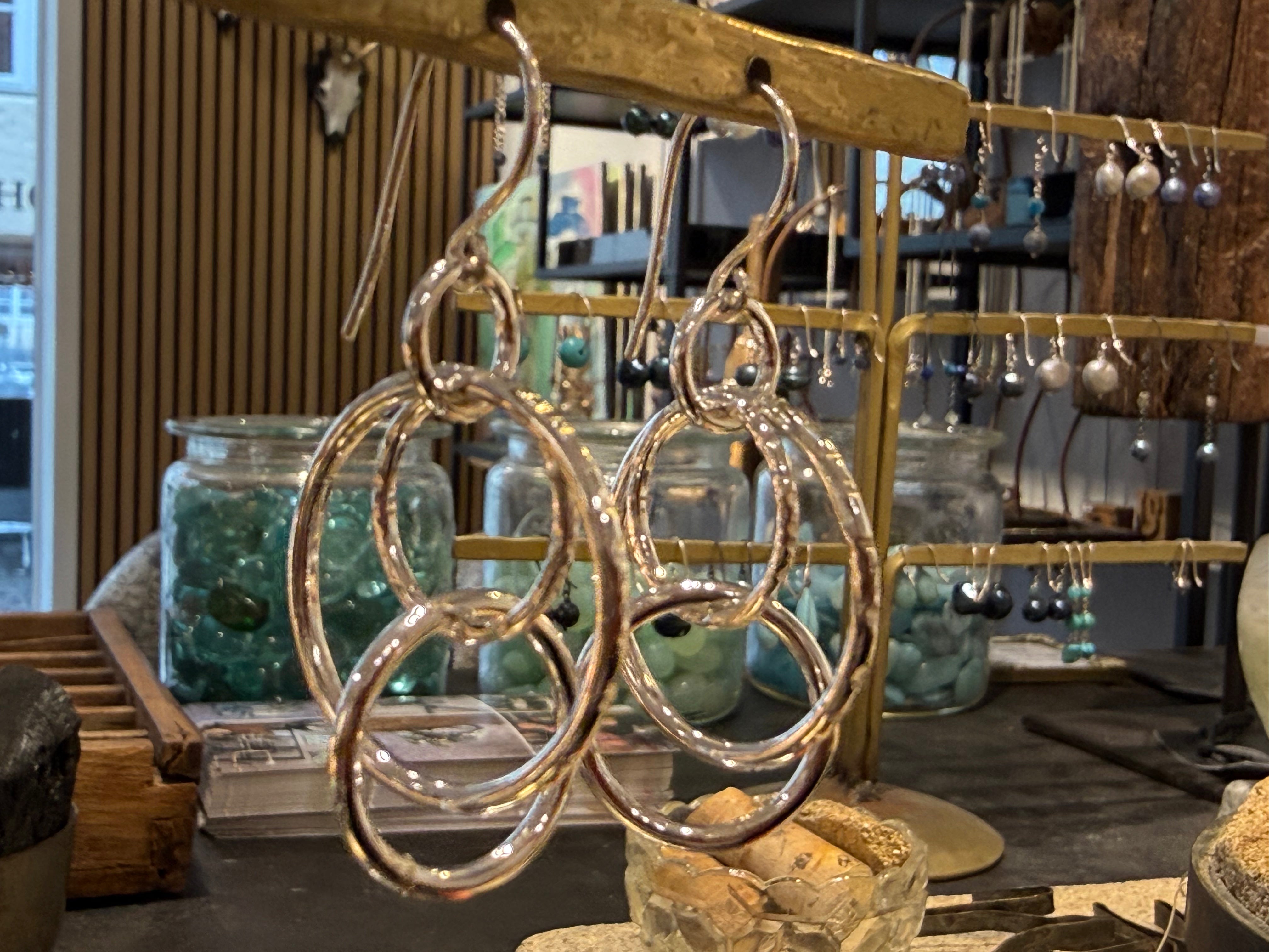 Ringe i ringe ørehængere 4 ringe