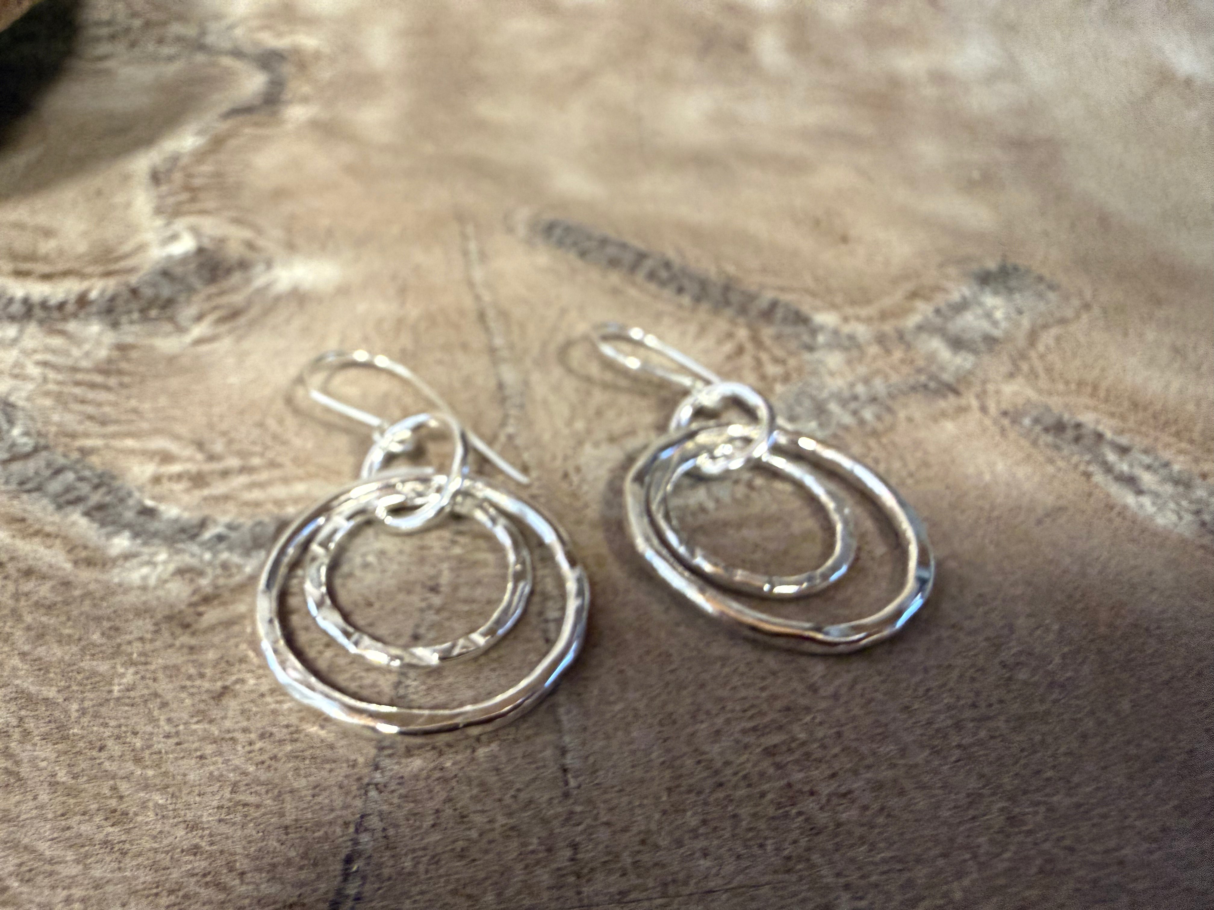 Ringe i ringe ørehængere 3 ringe