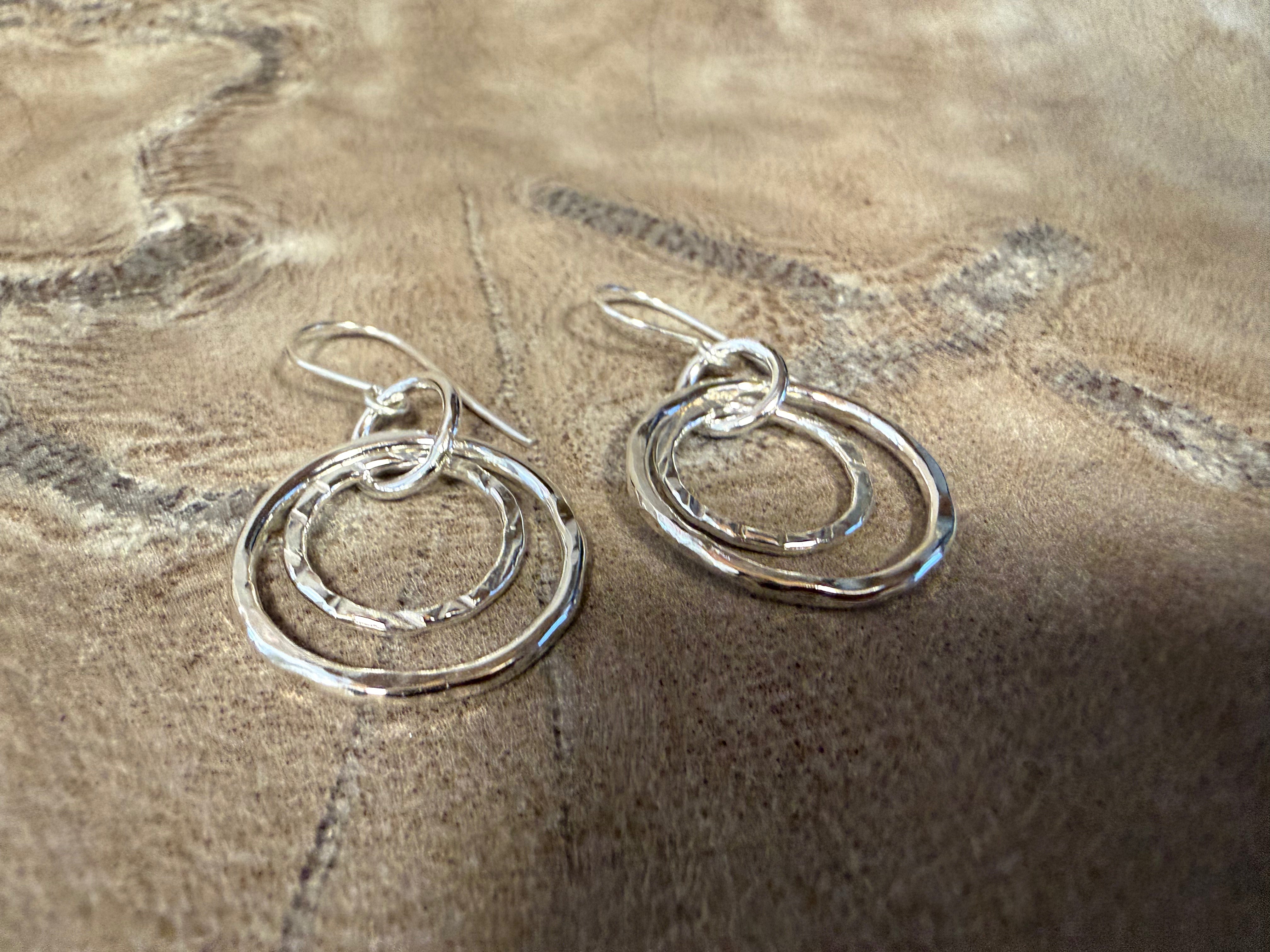 Ringe i ringe ørehængere 3 ringe