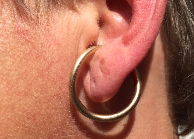 Ear Cuff - stor guld creol til uden hul i ørene